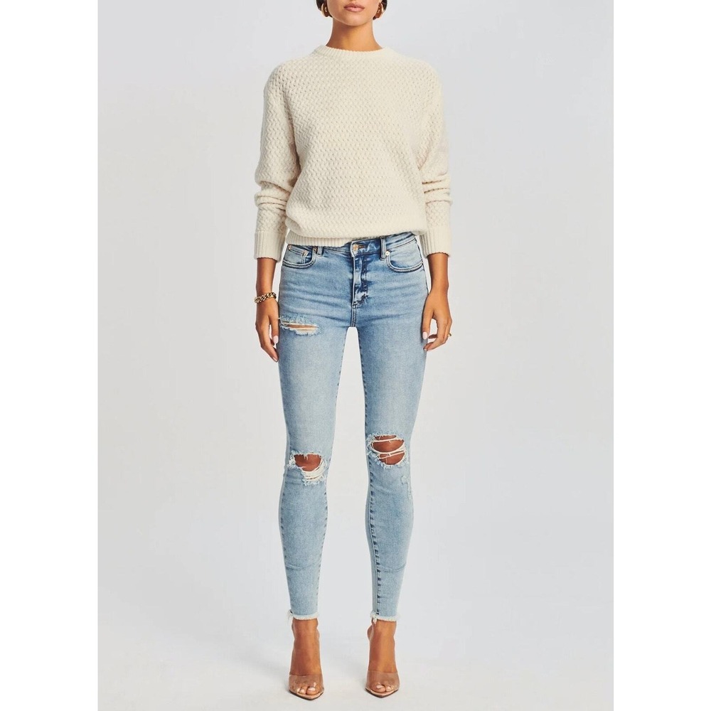 SER.O.YA Forrest Sweater Women XXL Cream Wool Knit Long Sleeve Crew Pullover